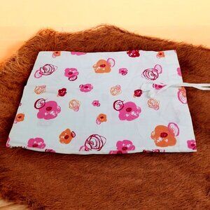 J. Jill Travel Shoe/Purse Dust Bag – Pink, White & Orange Floral Drawstring Bag